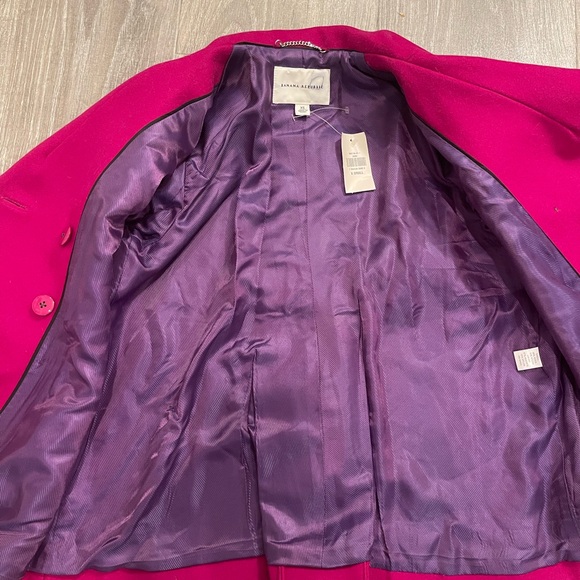 Banana Republic Fuchsia Double-Breasted Pea Coat - Picture 11 of 12